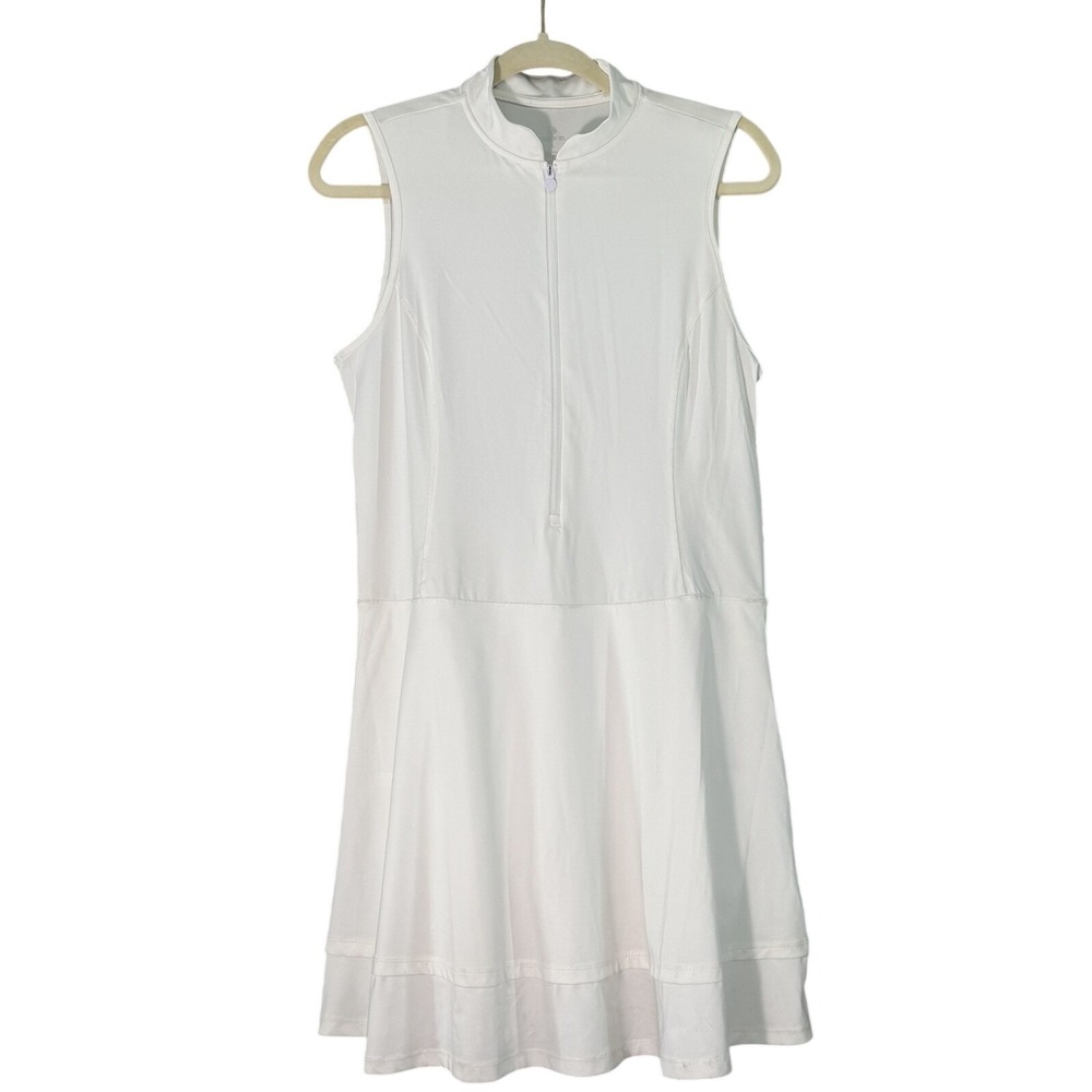 Apana Golf/Tennis Dress NWT White Skort With Pockets Zip Down Large‎